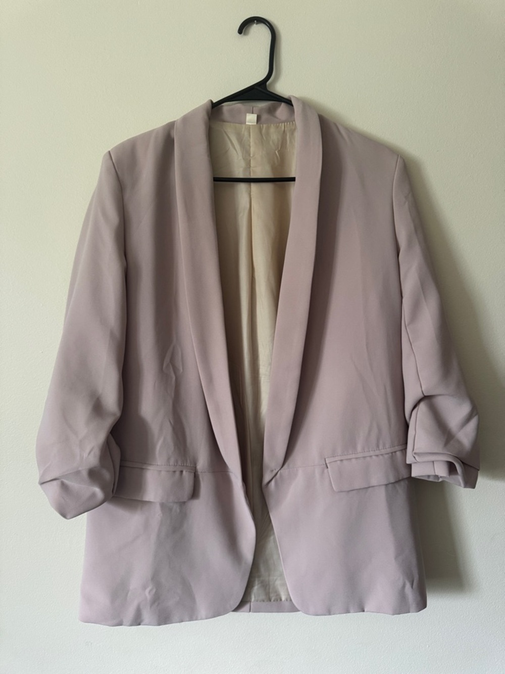 Women's peachy beige Open-Front Blazer Jacket